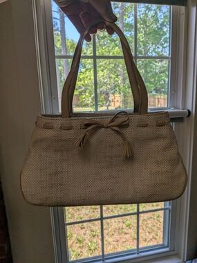 Liz Claiborne Woven Purse With Bow